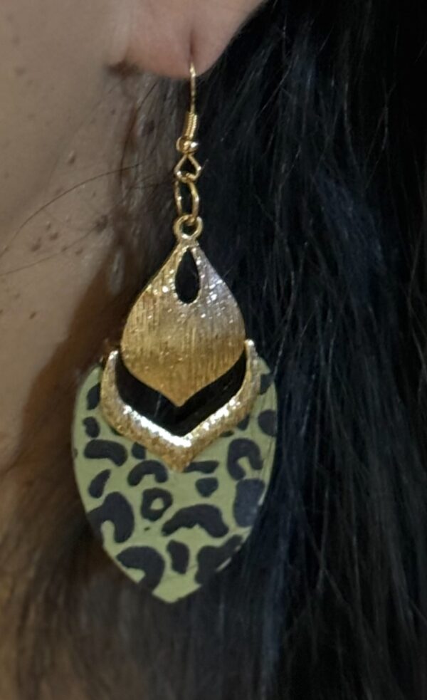 Leopard Hollow Out Tear Drop Earrings